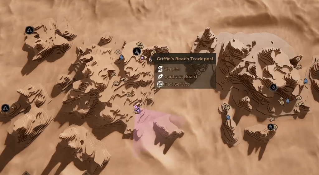 Griffin's Reach Tradepost location in Dune Awakening