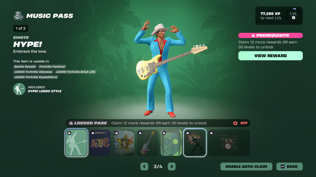 Page 3 of Bruno Mars Fortnite Festival Season 9 Music Pass