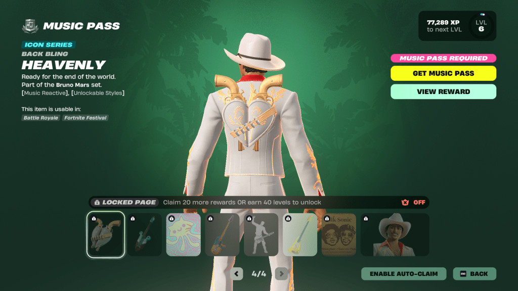 Page 4 of Bruno Mars Fortnite Festival Season 9 Music Pass