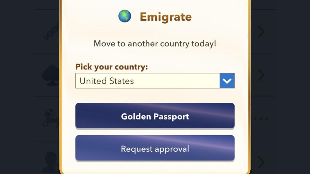 BitLife emigrate to the United States