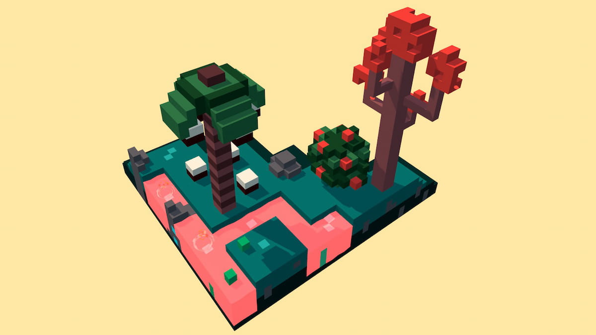 Coloring Voxels volcano level