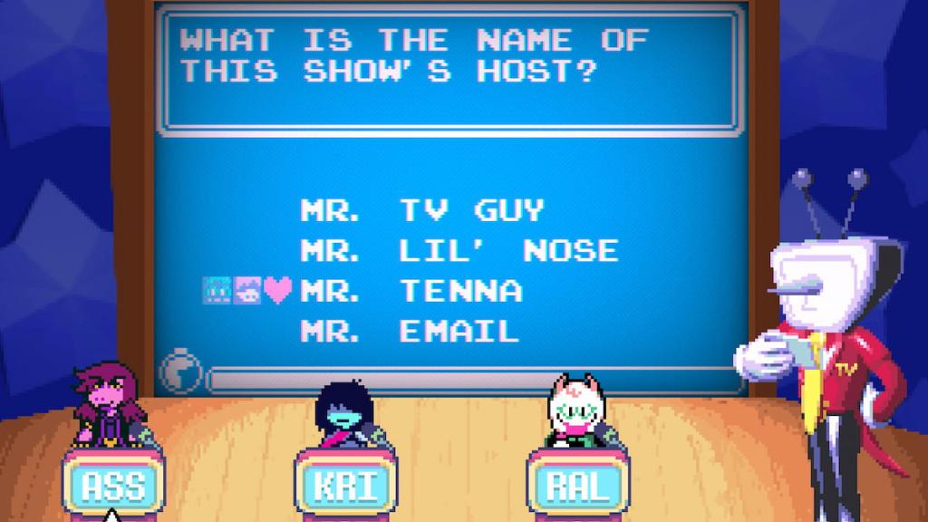 Deltarune chapter 3 quiz answers