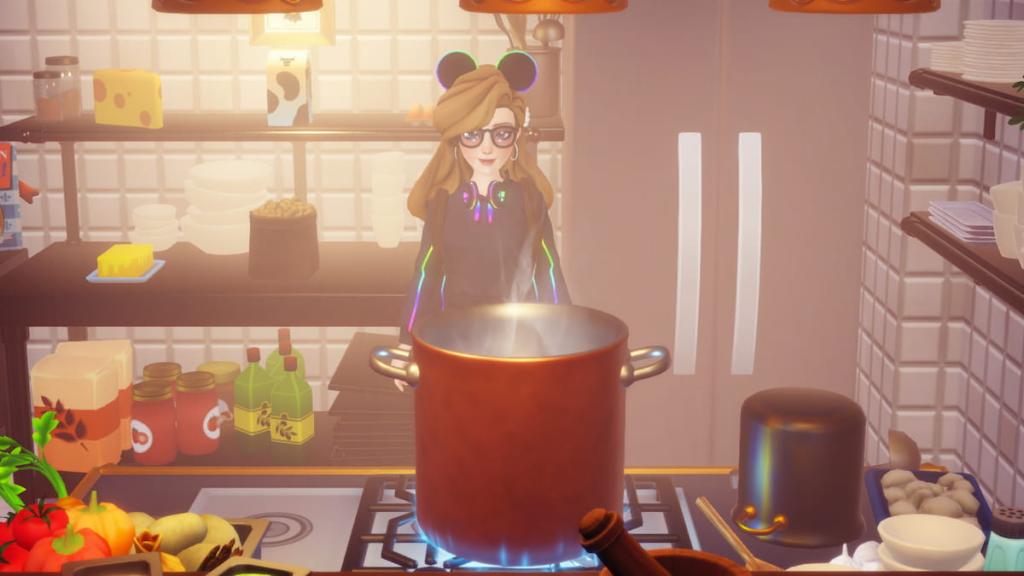 Disney Dreamlight Valley character cooking