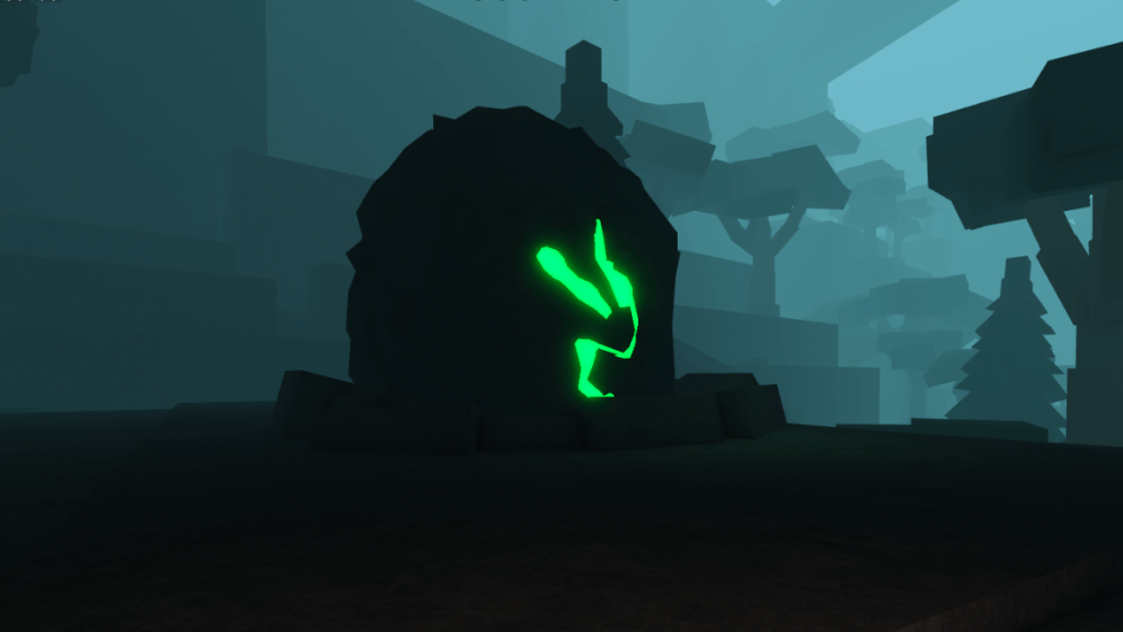 A Rune Stone for teleportation inside the heian Roblox Experience
