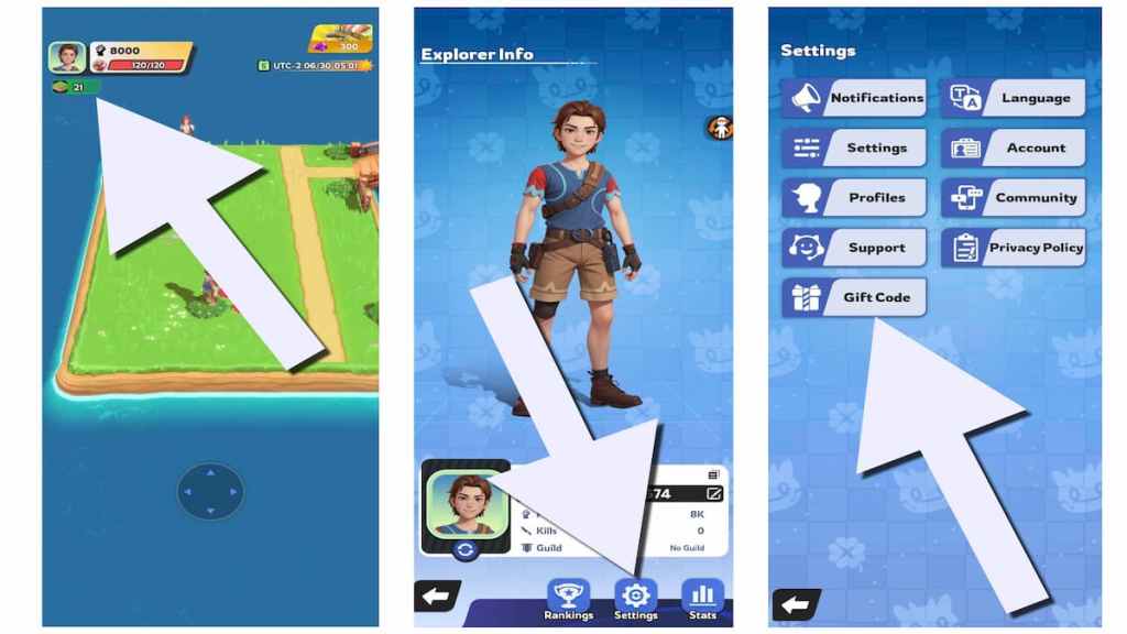 How to redeem codes in Palmon Survival.