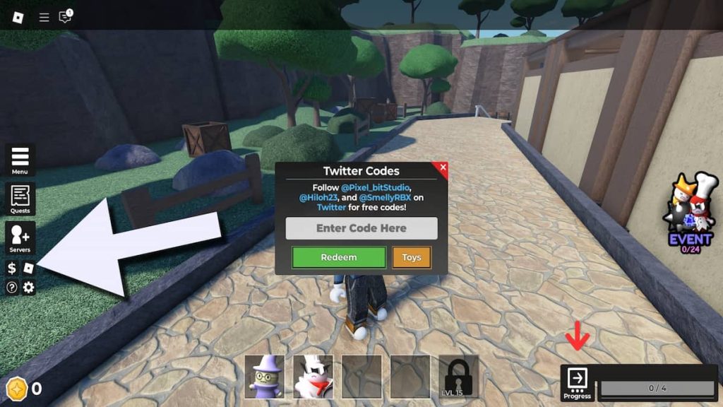 How to redeem codes in Tower Heroes.