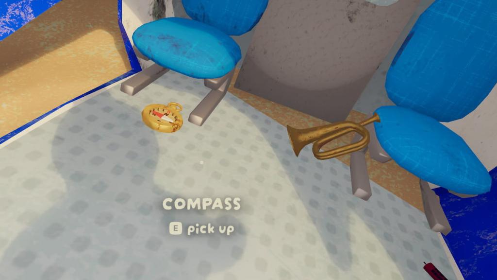 Peak compass on the ground