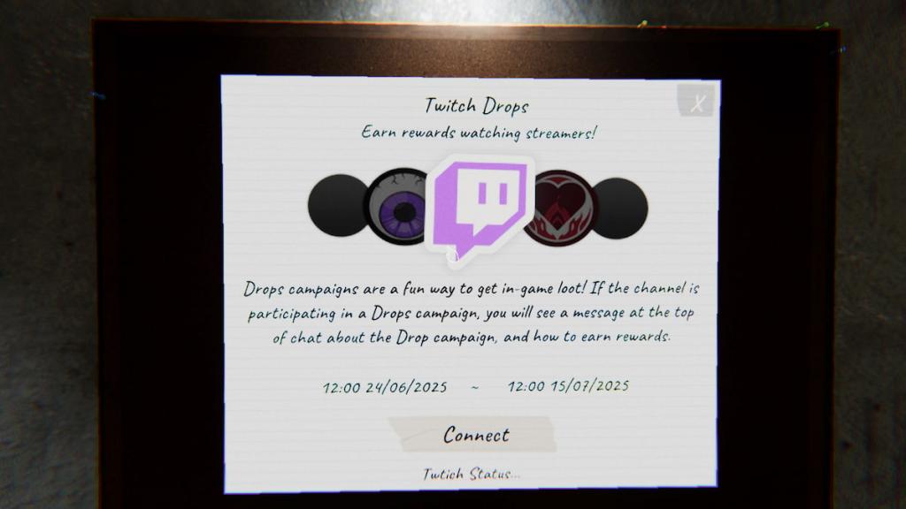 Twitch Drops page in Phasmophobia