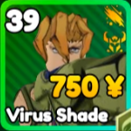 Virus Shade unit from the Anime Rangers X Roblox experience.