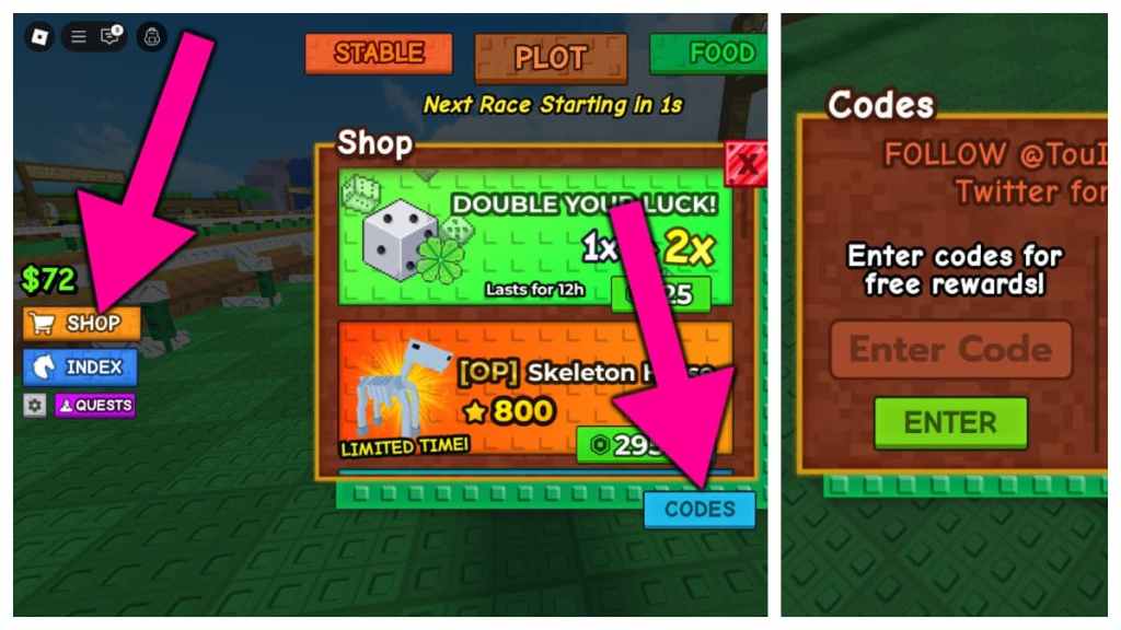 How to redeem Horse RNG codes.