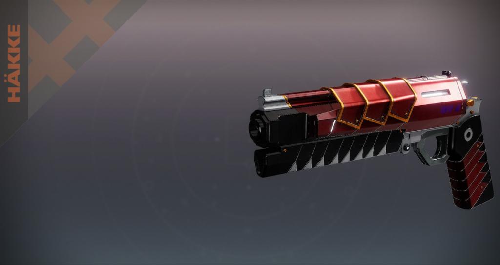 The Phoneutria Fera hand cannon, styled after the Solar Eververse set in Destiny 2's Season of the Haunted.