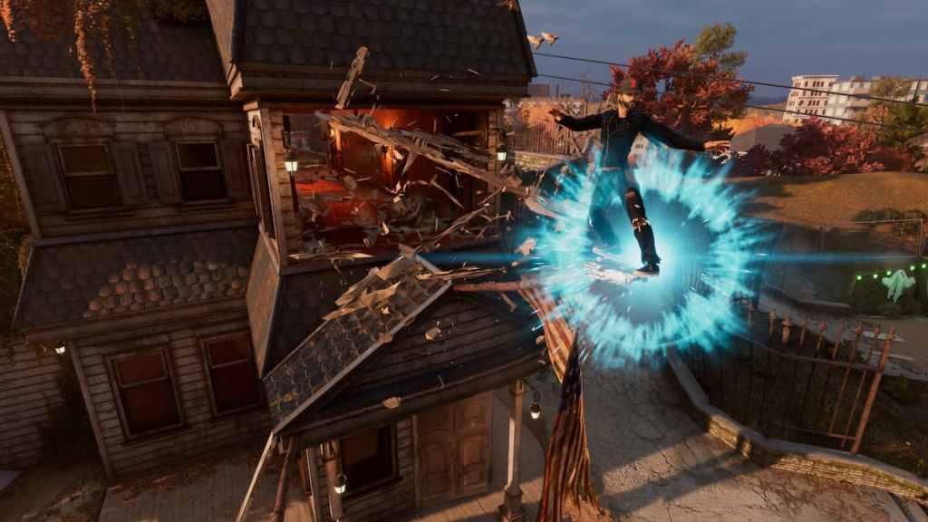 A skater bursts through a glass wall in Tony Hawk's Pro Skater 3+4 and grabs the Secret Tape in Suburbia.