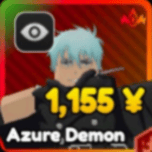 Azure Demon unit from the Anime Rangers X Roblox experience.