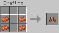 Copper boots recipe in minecraft