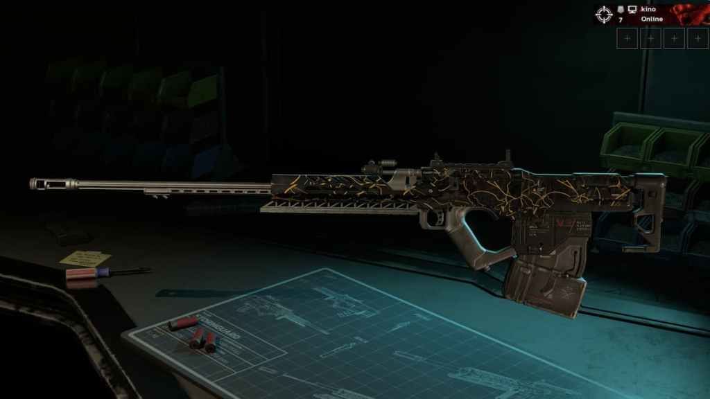 A sniper rifle painted with a strange color in Killing Floor 3. 