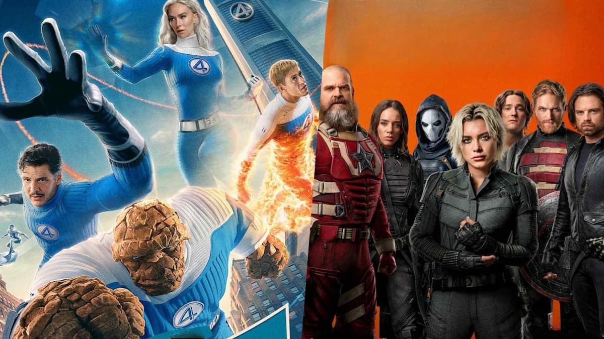 The Fantastic Four and Thunderbolts teams from Marvel