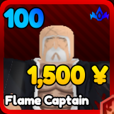 Flame Captain unit from Anime Rangers X Roblox experience.