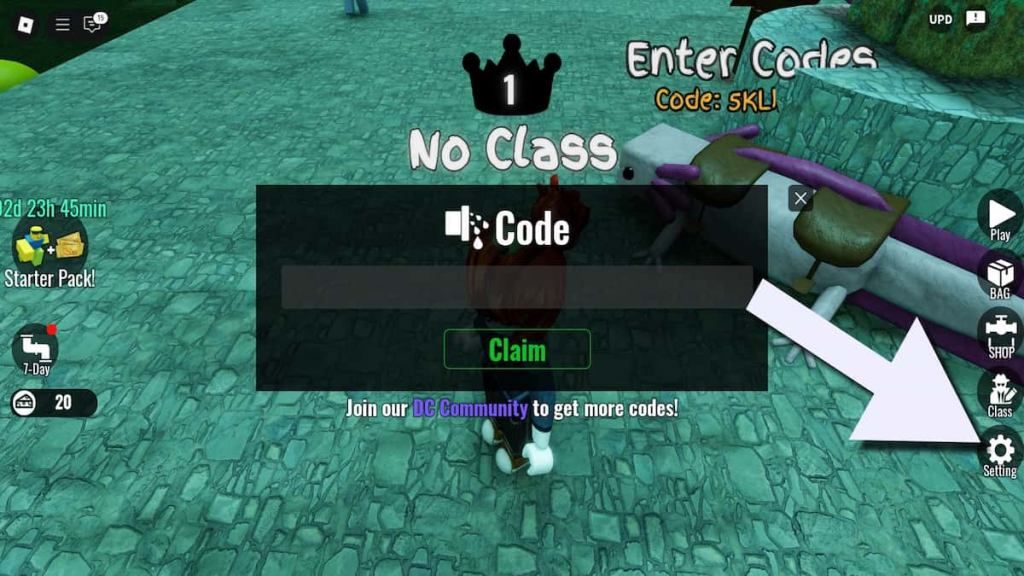 How to redeem codes in Dead Sewers 