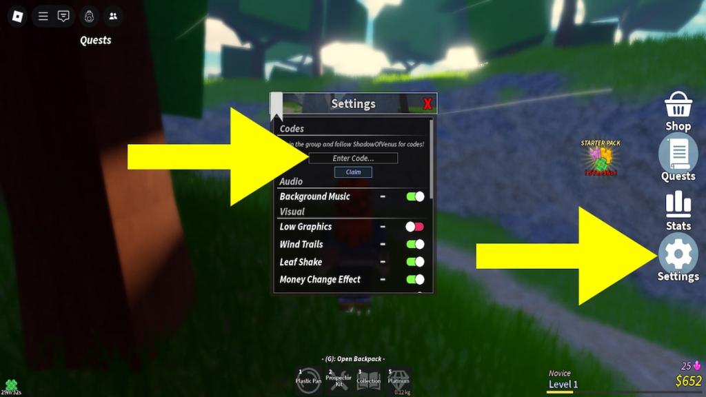 How to redeem Prospecting codes