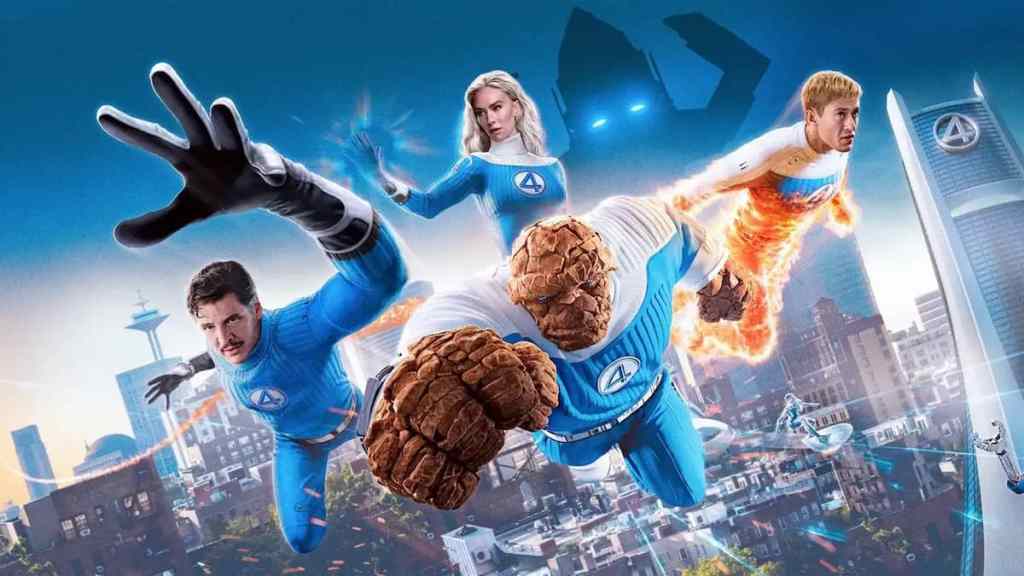 Fantastic Four First Steps poster with Galactus looming