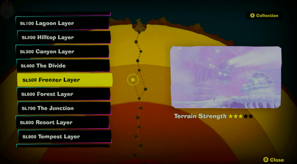 freezer layer map screen