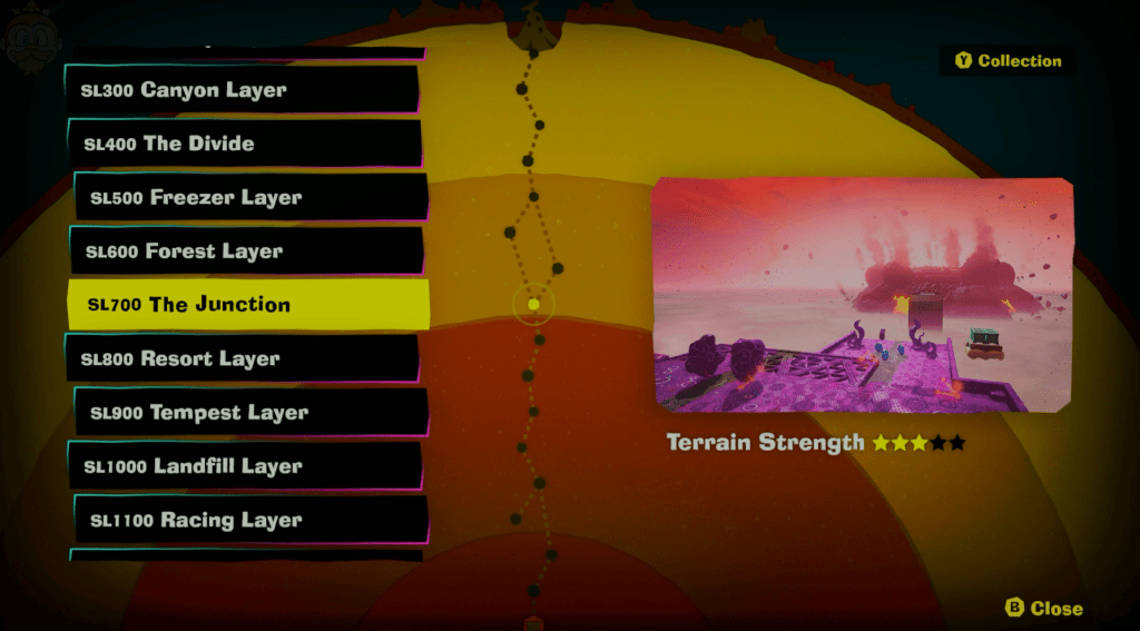 the junction map screen