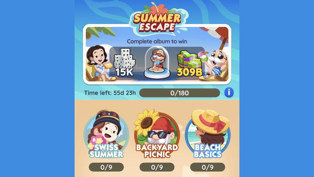 Monopoly GO Summer Escape rewards