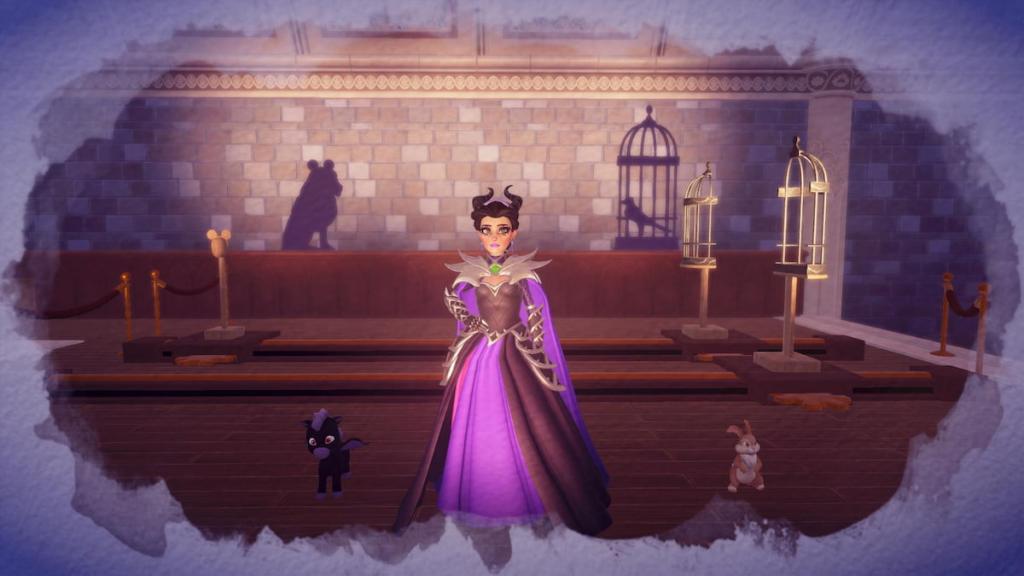 Standing with a pegasus and rabbit in disney dreamlight valley