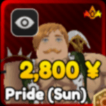 Pride (Sun) unit from the Anime Rangers X Roblox experience.