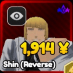 Shin (Reverse) unit from the Anime Rangers X Roblox experience.