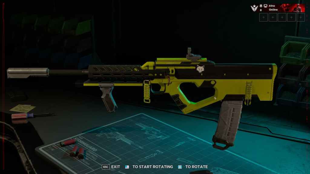 A Bullpup weapon customized with various upgrades in Killing Floor 3.