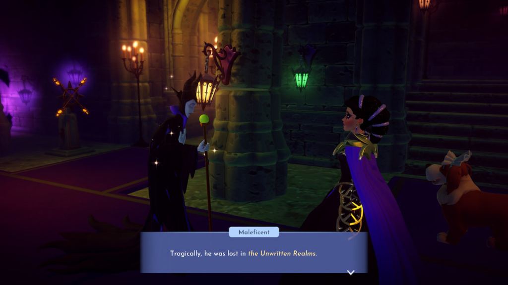 Talking to maleficent in disney dreamlight valley