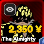 The Almighty unit from the Anime Rangers X Roblox experience.