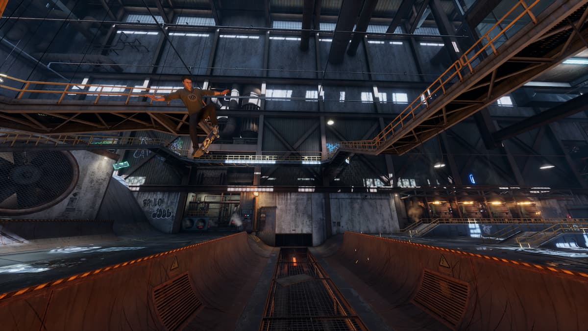 Tony Hawk jumping over a ramp in THPS 3 + 4.