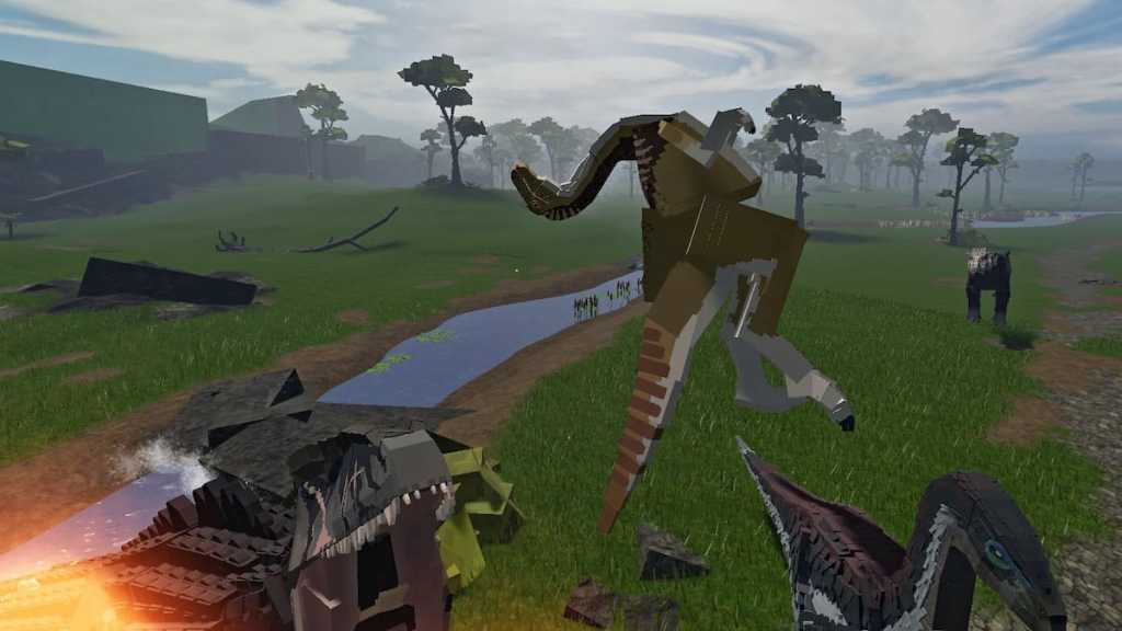 Jurassic Blocky gameplay screenshot.