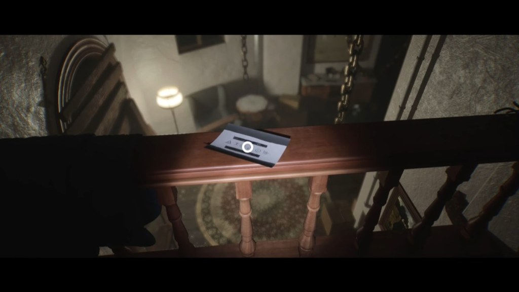 Drawing of strange symbols on balcony