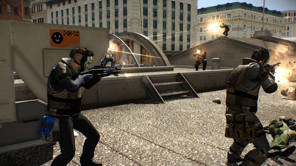 A shootout in Payday 2.