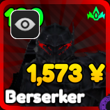 Berserker unit from Anime Rangers X Roblox experience.