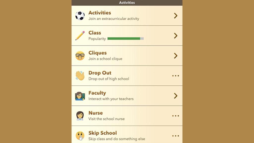 BitLife skip school option