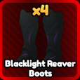 Blacklight Reaver Boots from Anime Rangers X Roblox experience.