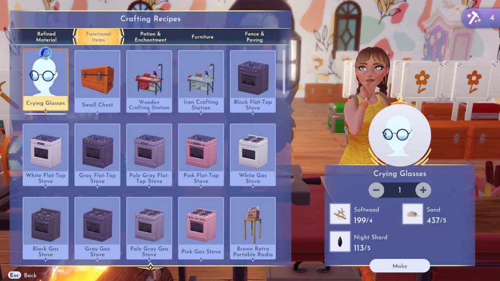 crafting crying glasses in DDV