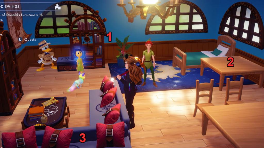 Disney Dreamlight Valley Donald's furniture you break during Mood Swings