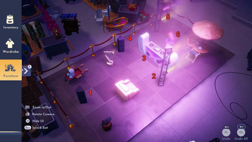 Disney Dreamlight Valley pop furniture