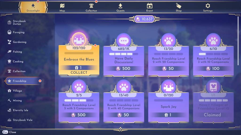 embrace the blues duty in disney dreamlight valley