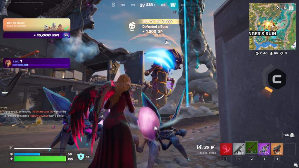 Fighting queen in fortnite