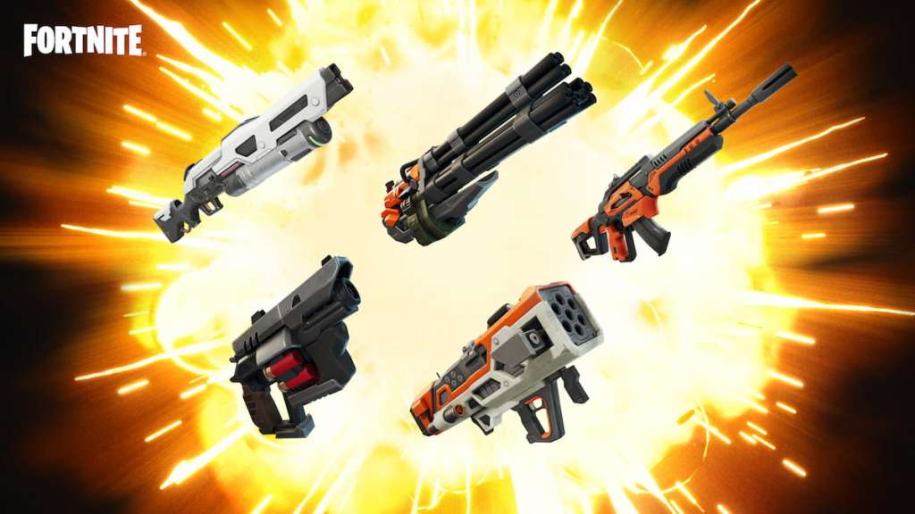 Five OXR weapons in Fortnite