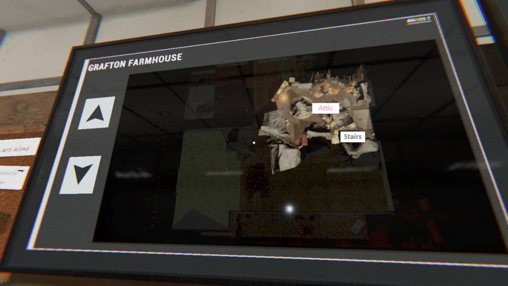 The third floor of grafton farmhouse on a map in phasmophobia
