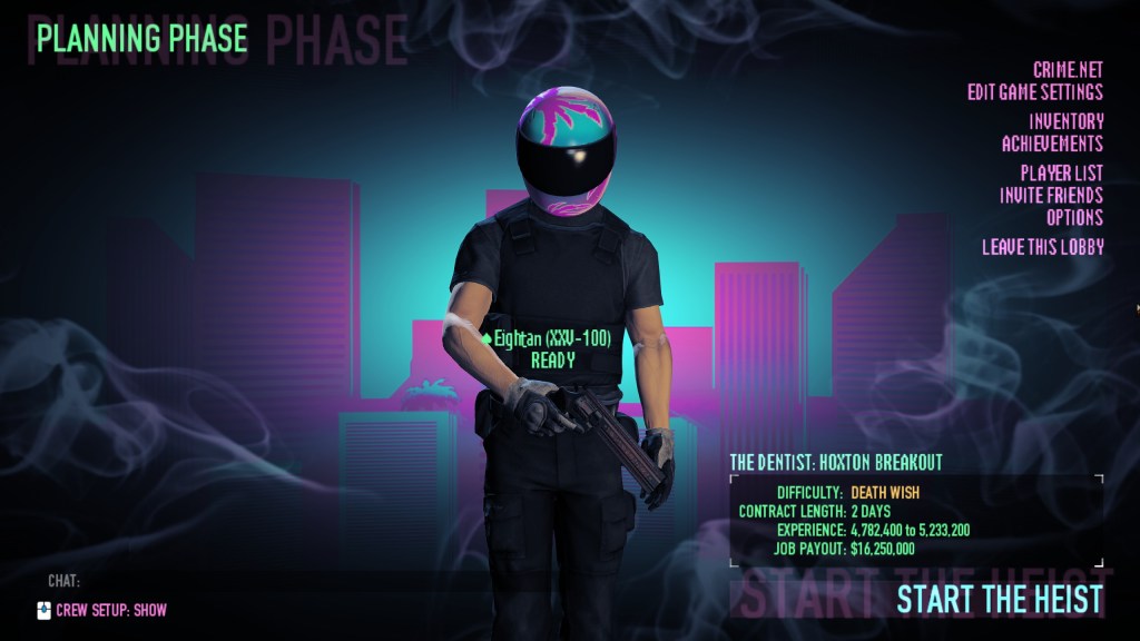 Payday 2 looking like Hotline Miami via the unofficial mod.