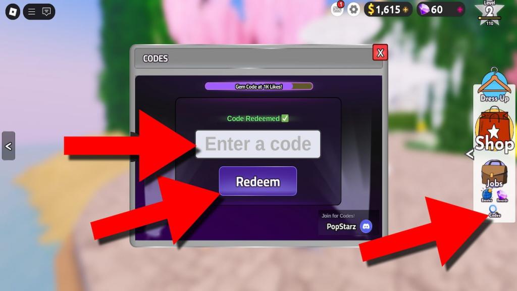 How to redeem Pop Starz codes