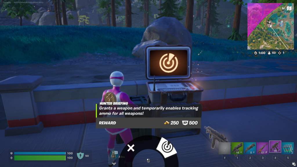 Looking at hunter shadow briefing in fortnite